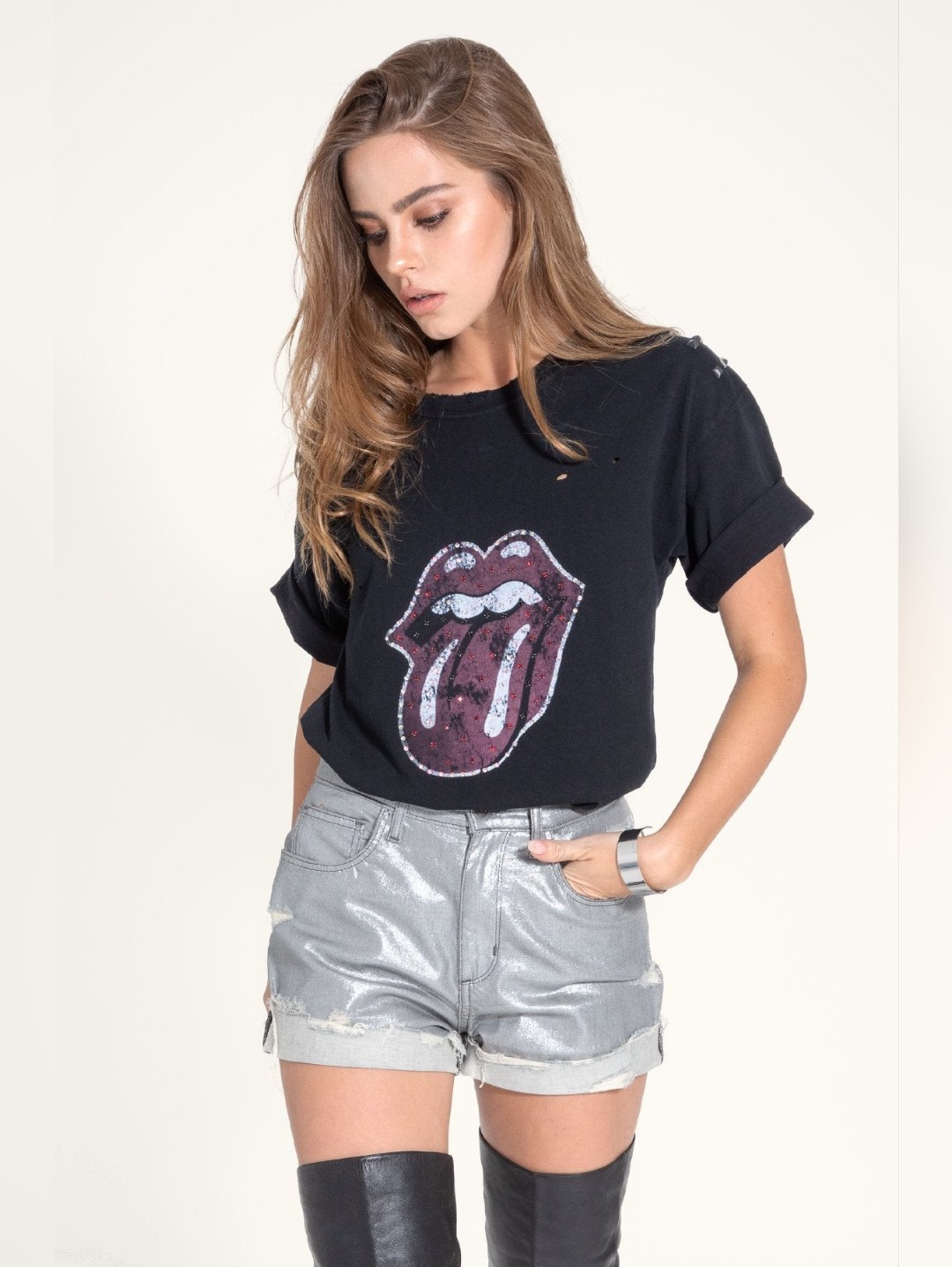 Siwy Denim Rolling Stones Graphic Tee